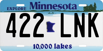 MN license plate 422LNK