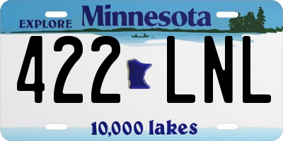 MN license plate 422LNL