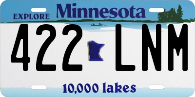 MN license plate 422LNM