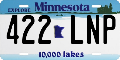 MN license plate 422LNP