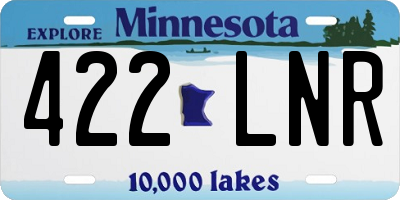 MN license plate 422LNR