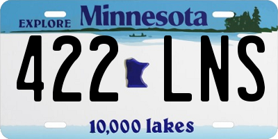 MN license plate 422LNS