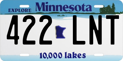 MN license plate 422LNT