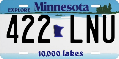 MN license plate 422LNU
