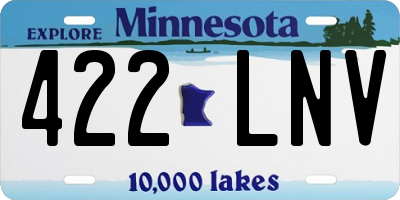 MN license plate 422LNV