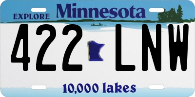 MN license plate 422LNW