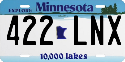 MN license plate 422LNX