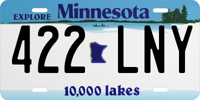 MN license plate 422LNY