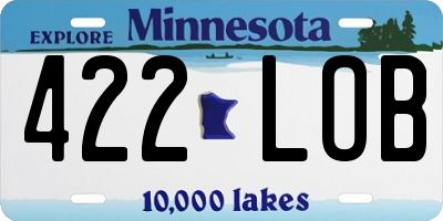 MN license plate 422LOB