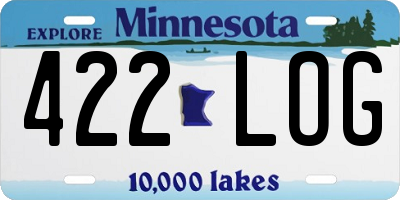 MN license plate 422LOG
