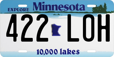 MN license plate 422LOH