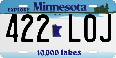 MN license plate 422LOJ