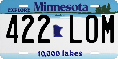 MN license plate 422LOM