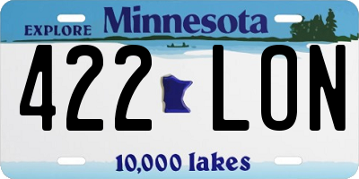 MN license plate 422LON