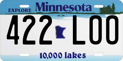MN license plate 422LOO