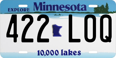 MN license plate 422LOQ