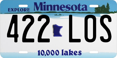 MN license plate 422LOS
