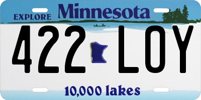 MN license plate 422LOY