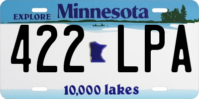 MN license plate 422LPA