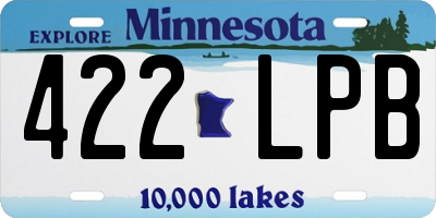 MN license plate 422LPB