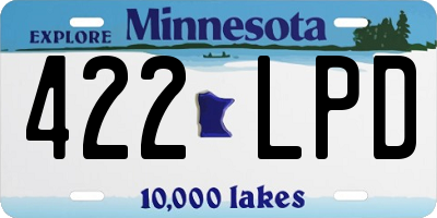 MN license plate 422LPD