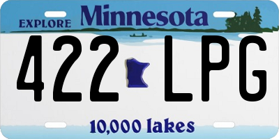 MN license plate 422LPG