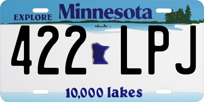 MN license plate 422LPJ