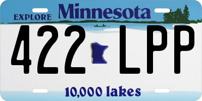 MN license plate 422LPP