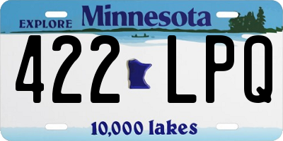 MN license plate 422LPQ