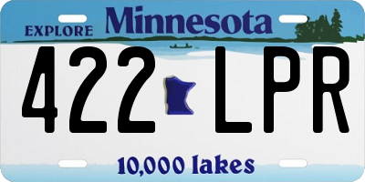 MN license plate 422LPR