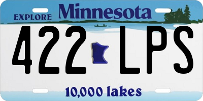MN license plate 422LPS