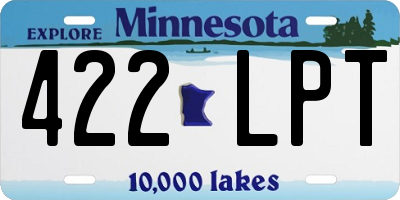MN license plate 422LPT