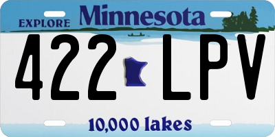 MN license plate 422LPV