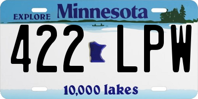 MN license plate 422LPW