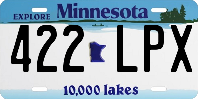 MN license plate 422LPX