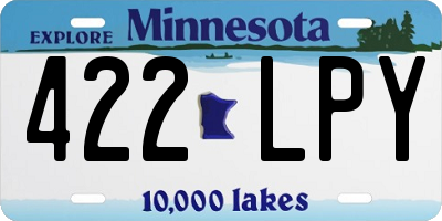 MN license plate 422LPY