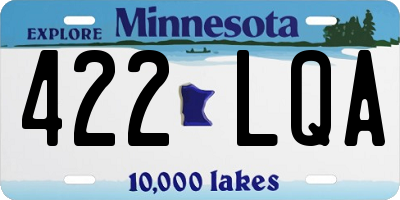 MN license plate 422LQA