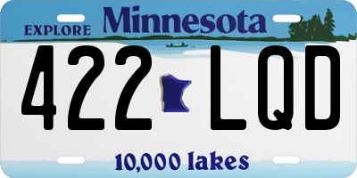MN license plate 422LQD