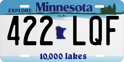 MN license plate 422LQF