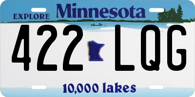 MN license plate 422LQG
