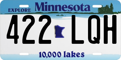 MN license plate 422LQH