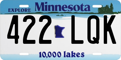 MN license plate 422LQK