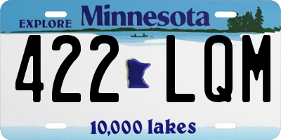 MN license plate 422LQM