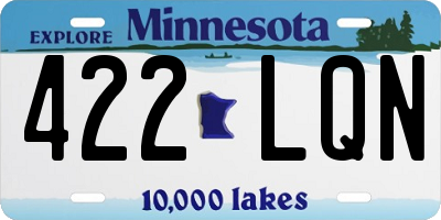 MN license plate 422LQN