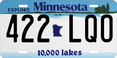 MN license plate 422LQO