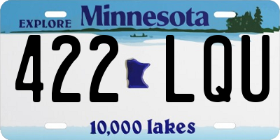 MN license plate 422LQU