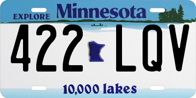MN license plate 422LQV