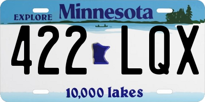 MN license plate 422LQX