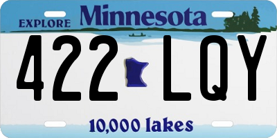 MN license plate 422LQY
