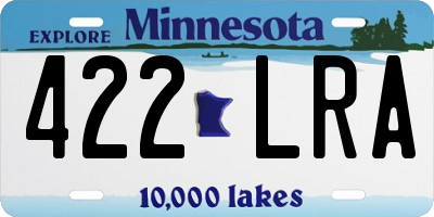 MN license plate 422LRA